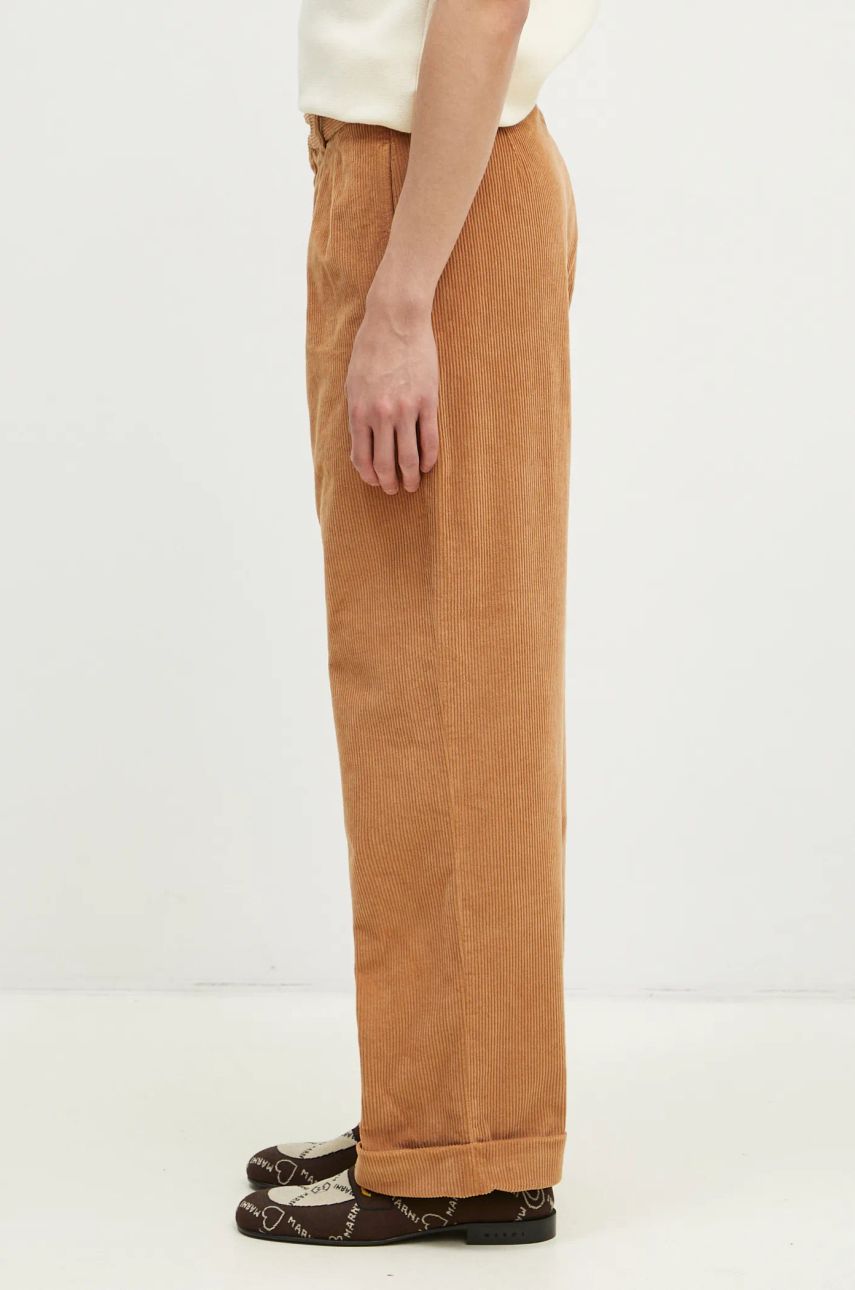 Hlače WOOD WOOD Lawrence Corduroy Trousers Smeđa | 12435012.5088, 1