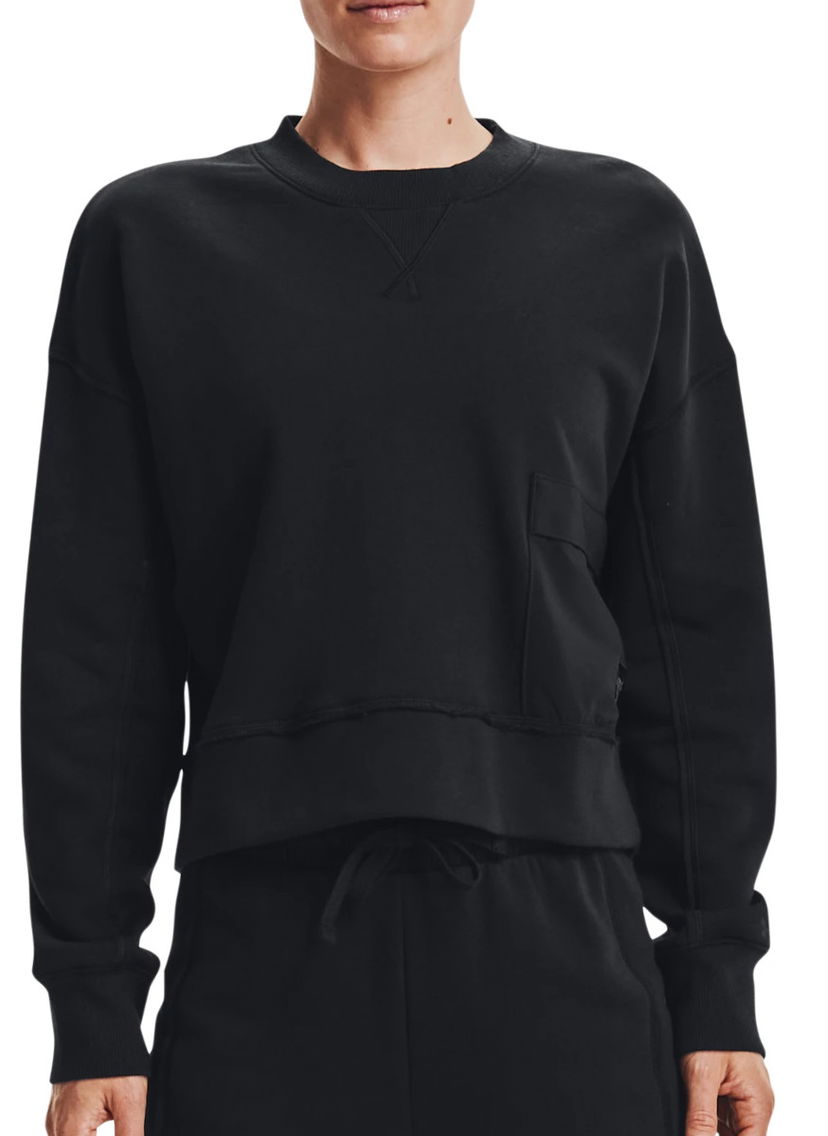 Dukserice Under Armour Project Rock Fleece Crew Sweatshirt Crna | 1365989-001