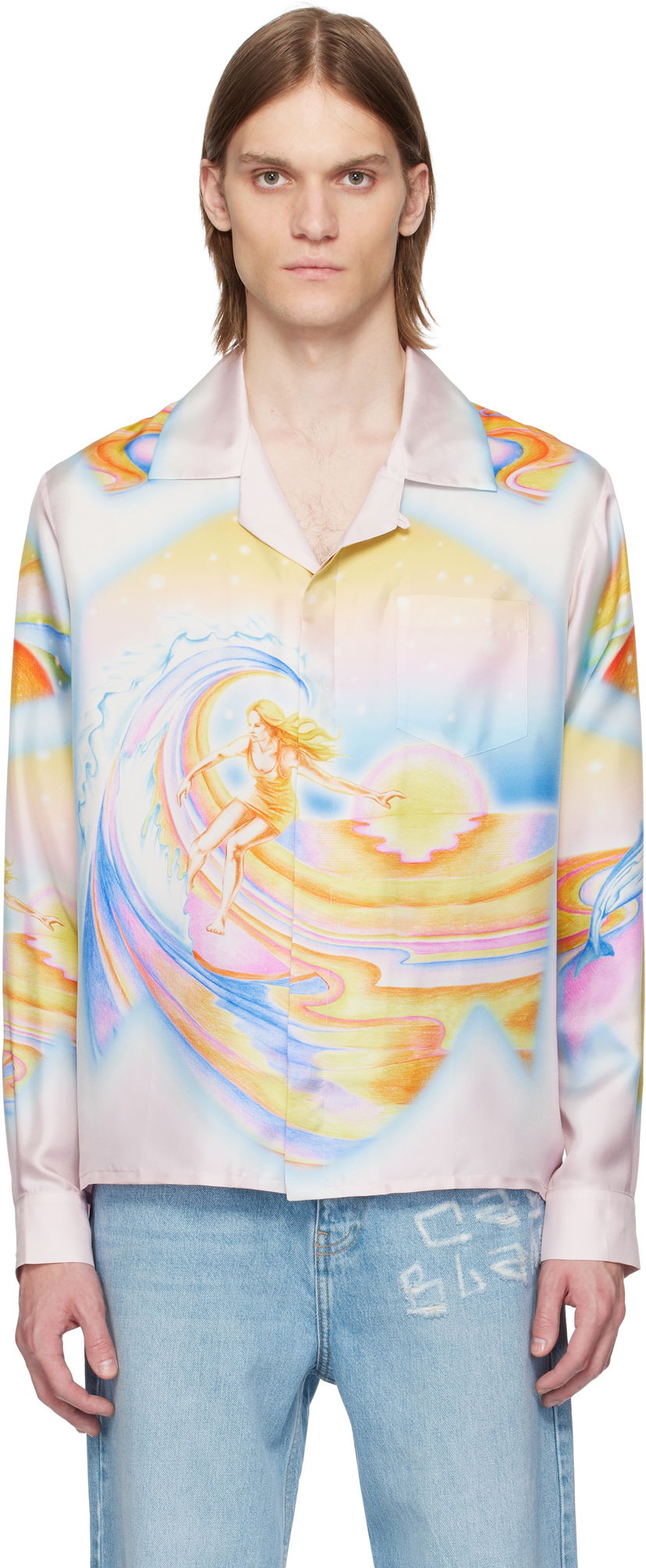 Košulja Casablanca Casablanca Psychedelic Nirvana Silk Shirt Višebojno | U-MS25-SH-006-05