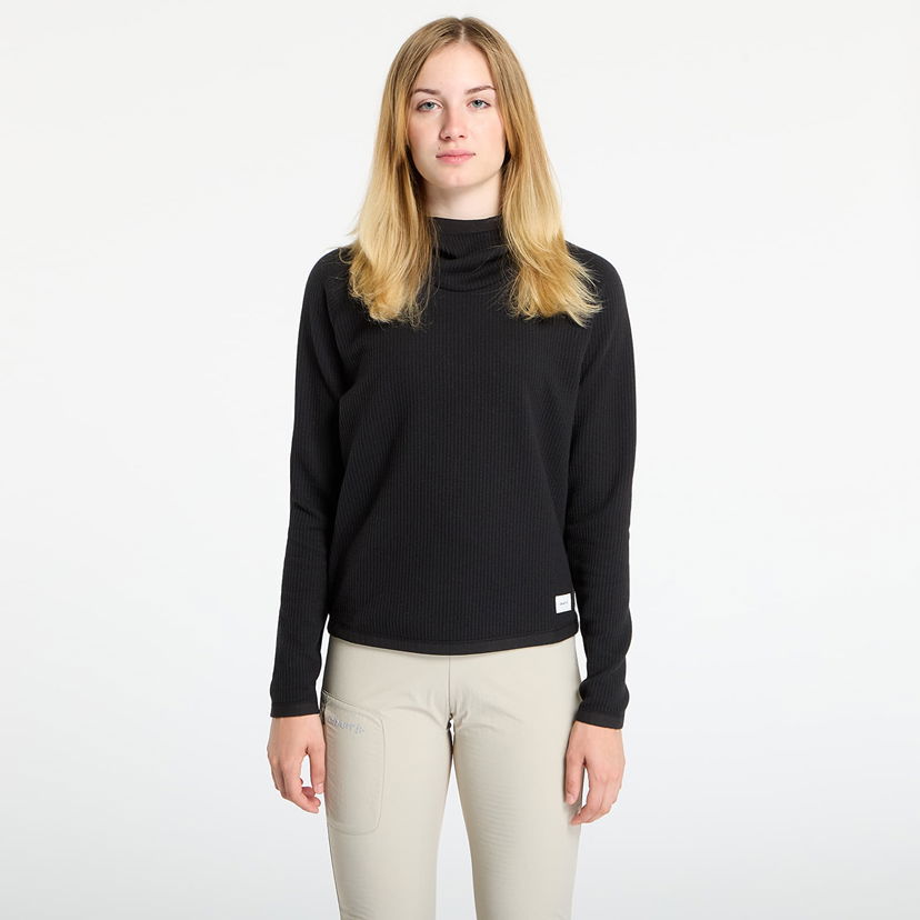 Džemper Craft Grid Hood Ribbed Mock Neck Top Crna | 1916668-999000