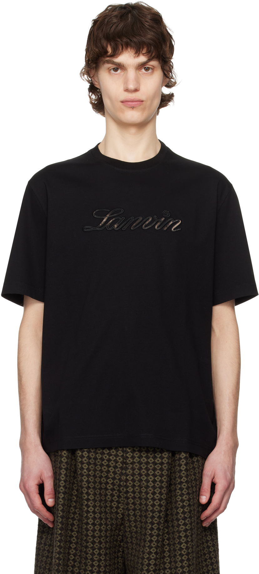 Majica kratkih rukava LANVIN Lanvin Logo T-Shirt Crna | RM-TS0115-J171-P25