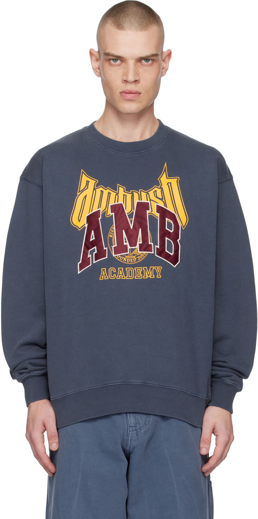 Dukserice Ambush Graphic Sweatshirt Plava | BMBA006F24FLE0014528