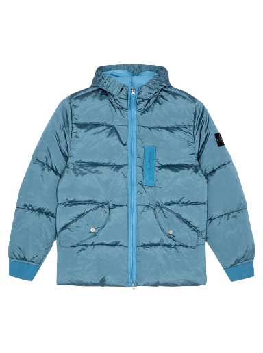 Pernata jakna Stone Island Hooded Down Jacket Plava | 771543619 V0046