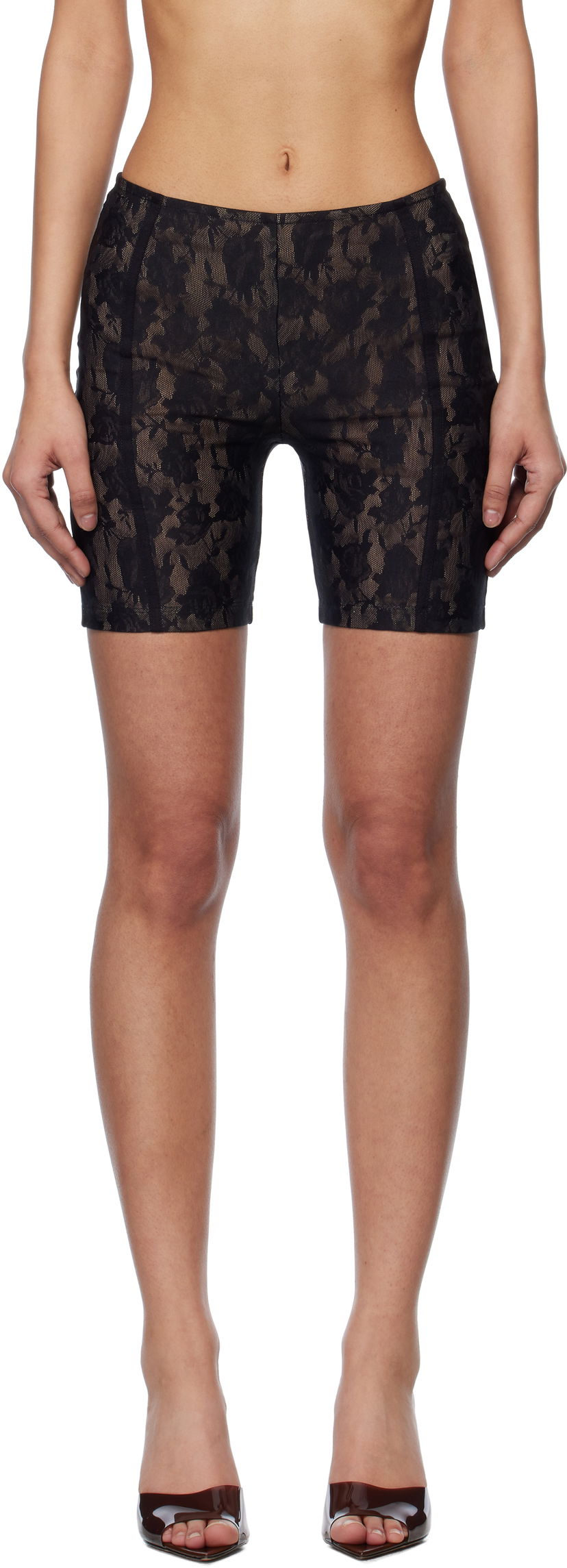 Kratke hlače MISBHV MISBHV Stella Lace Shorts Crna | 250W354