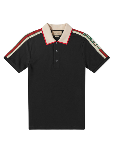 Polo majica Gucci Taped Logo Polo Crna | 500972-X9M38-1106