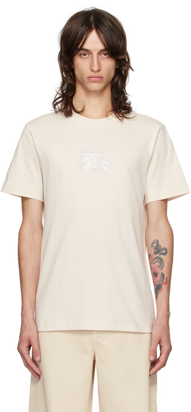 Majica kratkih rukava Burberry Beige Paisley EKD T-shirt Bijela | 8097879