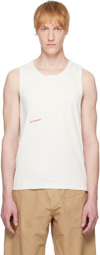 JW Anderson Henley Woven Tank Top