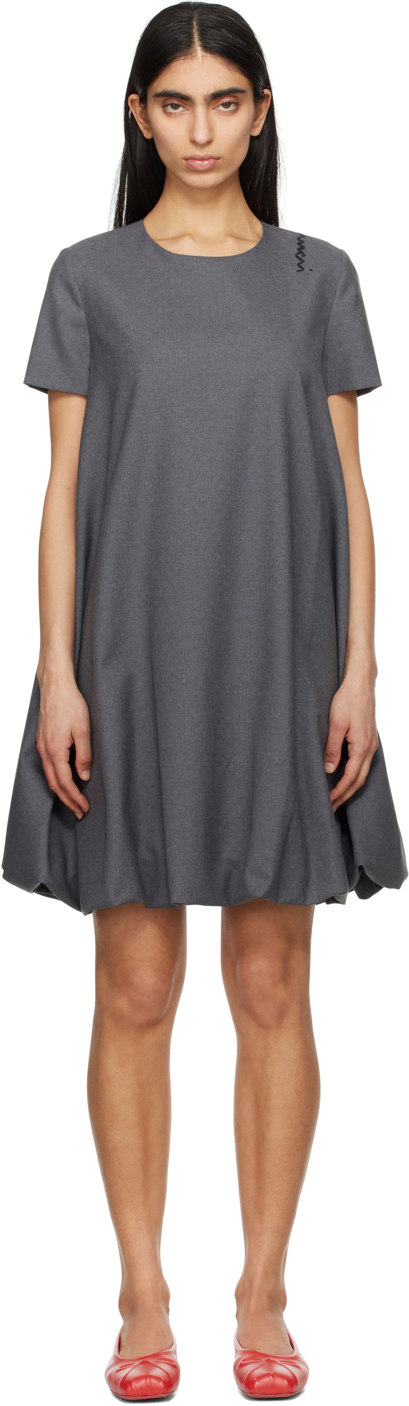 Haljina Marni Marni Wool Mini Dress Siva | ABMA1361U0 TW839