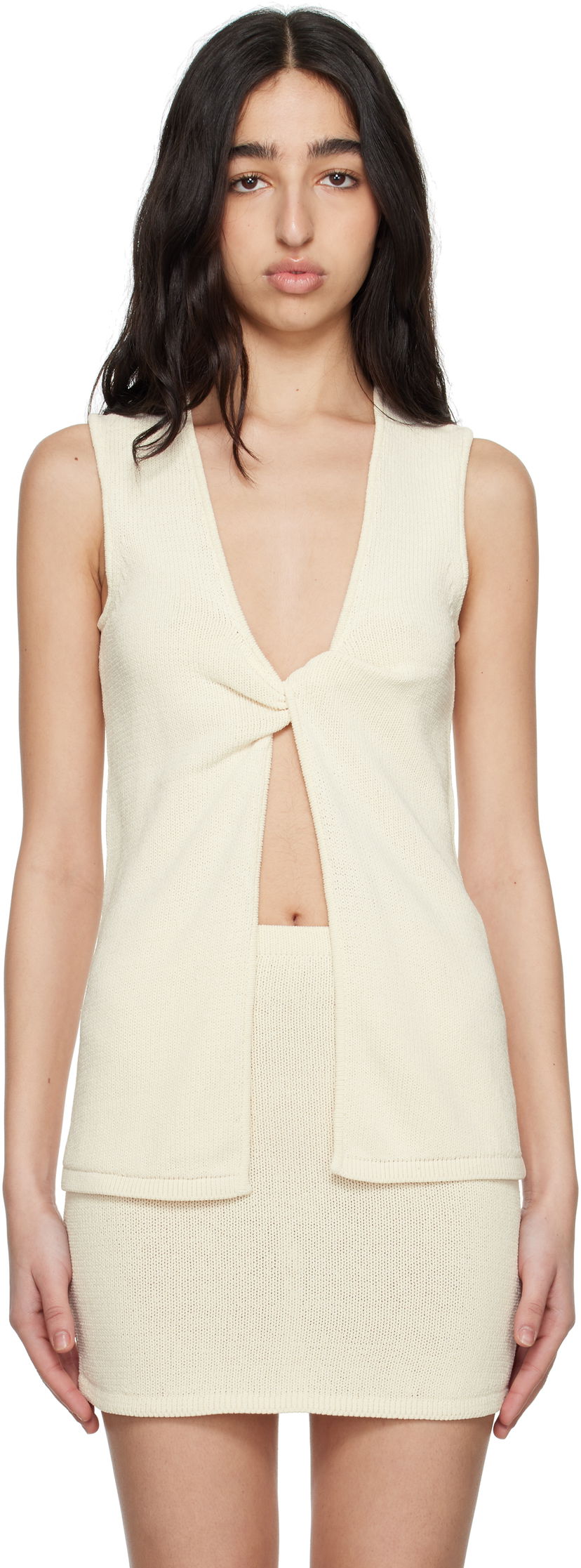 Suknja BEC + BRIDGE BEC + BRIDGE Milla Twist Knit Tank Top Bež | A25-21701