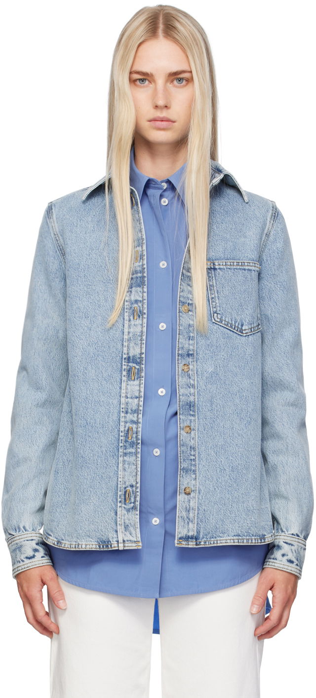 Košulja TOTEME Petite Denim Shirt Plava | 243-WRT0330-FB0045