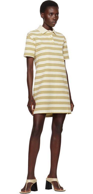 Haljina Burberry Burberry Striped Cotton Polo Minidress Žuta | 8106381, 3