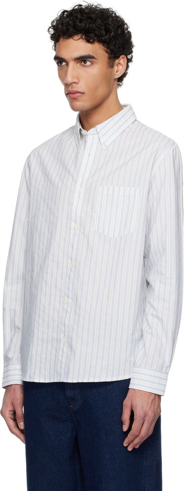 Košulja A.P.C. A.P.C. Edouard Brodée Striped Button-Down Shirt Bijela | COHFZ-H12509, 3