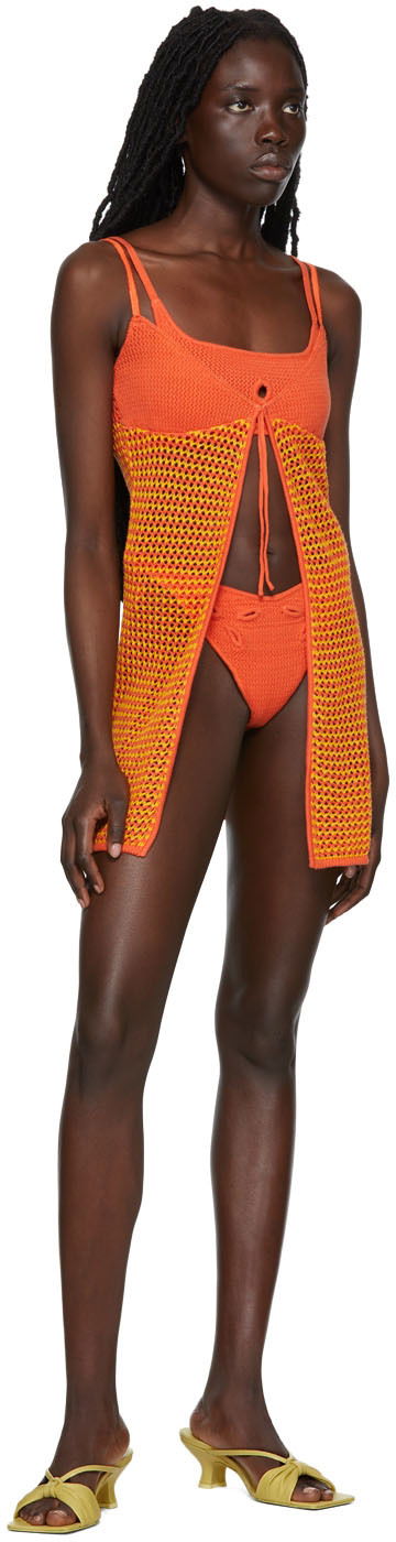 Kupaći kostimi GUIZIO Guizio Crochet Camisole Mini Dress Narančasta | TCC 1, 3
