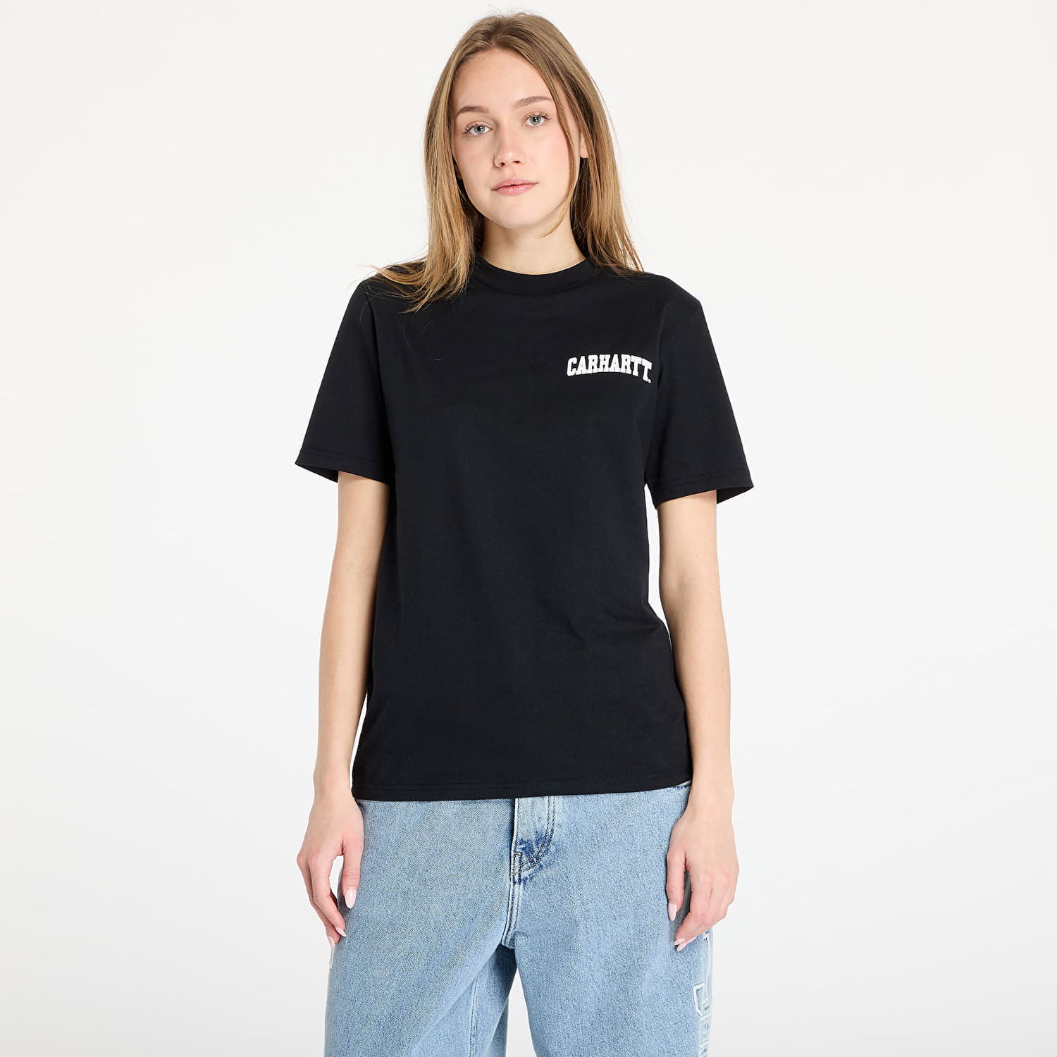 Majica kratkih rukava Carhartt WIP University Script Short Sleeve T-Shirt Crna | I034852.0D2XX, 0