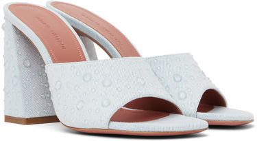 Dodaci Amina Muaddi Amina Muaddi Brigitte Crystal Heeled Sandals Plava | BRIGITTE CRYSTAL SLIPPER BLOCK, 3