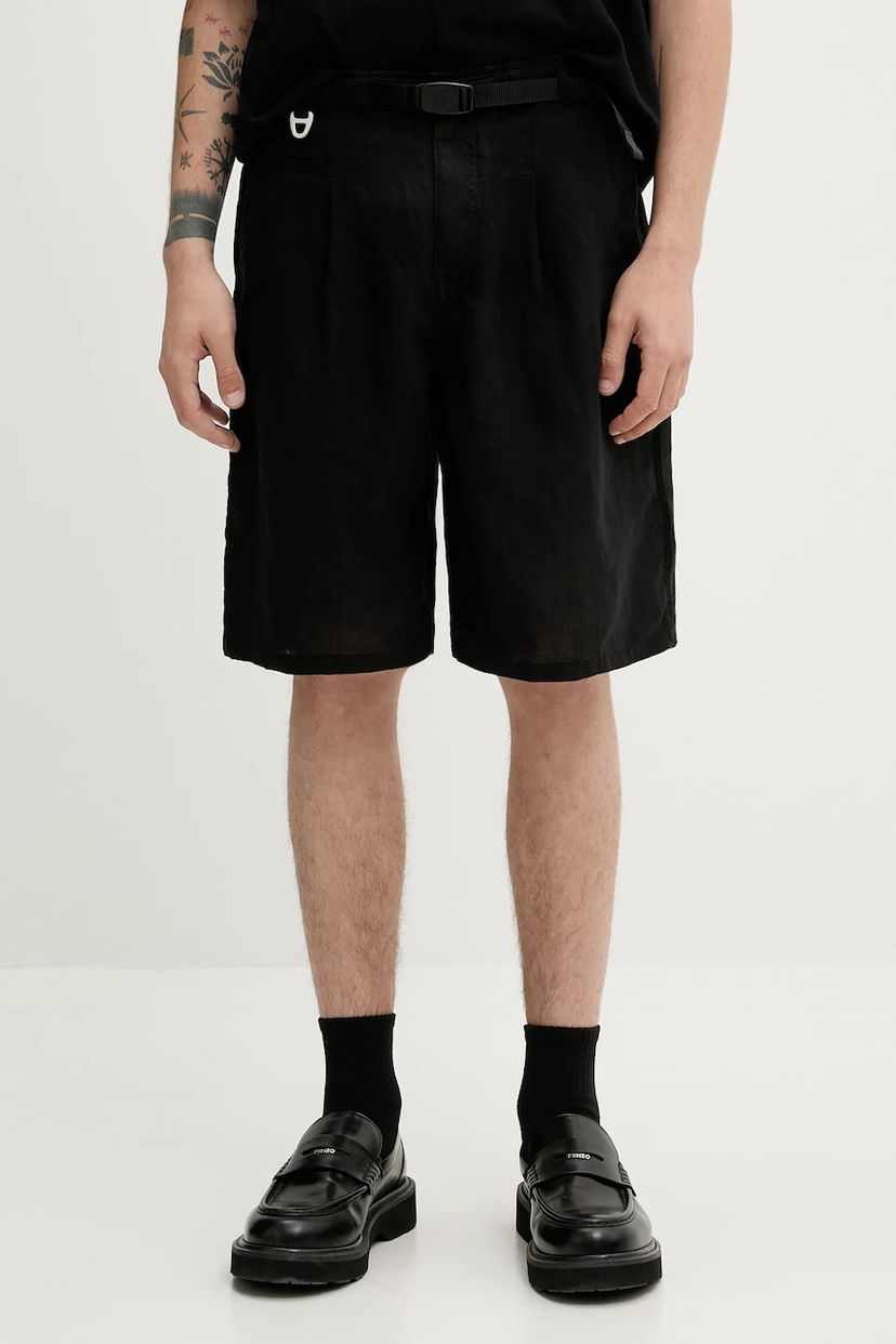 Kratke hlače UNDERCOVER Undercover Linen Shorts Crna | UC1E4518