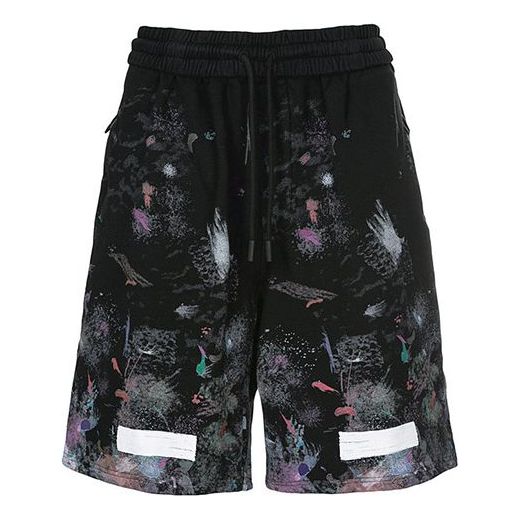 Kratke hlače Off-White Splash Ink Pattern Shorts Crna | OMCB009F176190329901, 0