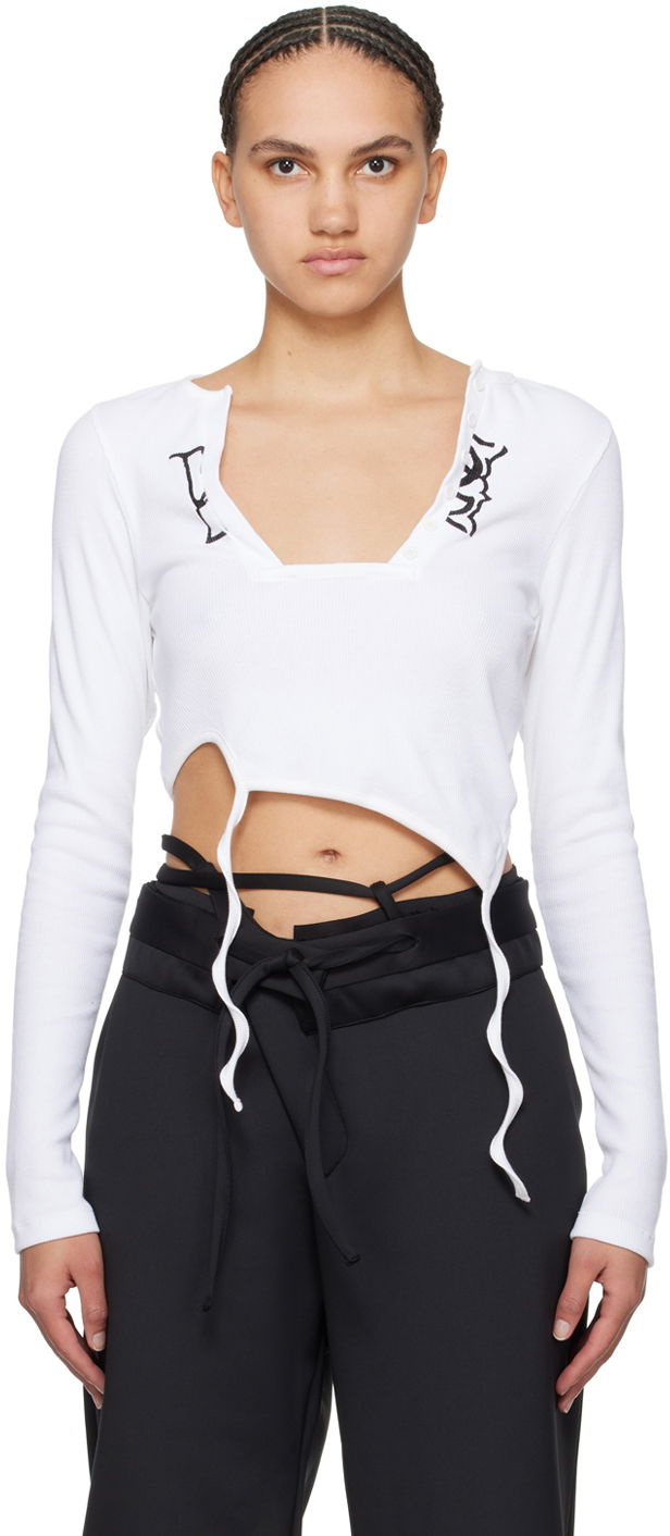 Majica kratkih rukava Ottolinger Ottolinger Asymmetric Long Sleeve T-Shirt Bijela | 408101