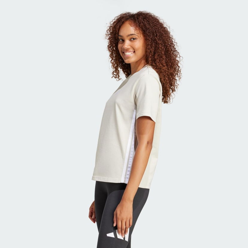 Majica kratkih rukava adidas Performance Essentials 3-Stripes Tee Bež | JE1237