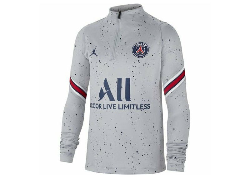 Dukserice Jordan Jordan Paris Saint Germain Strike Drill Top Siva | DH7747-013
