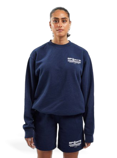 Dukserice Sporty & Rich Sports Crewneck Tamnoplava | CR492NA