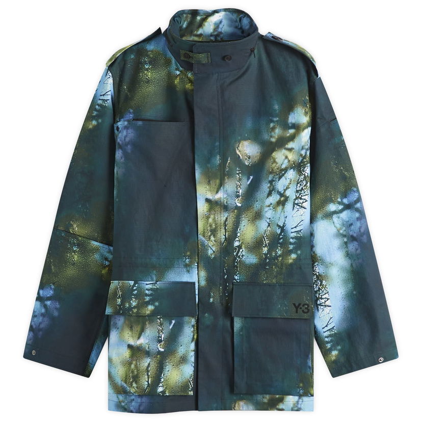Parka Y-3 Y-3 Earth Print Field Jacket, Size Large Plava | JL8307