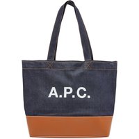 Tote bag A.P.C. Large Axel Denim & Leather Tote Bag Tamnoplava | CODDP-M61917-CAF, 1