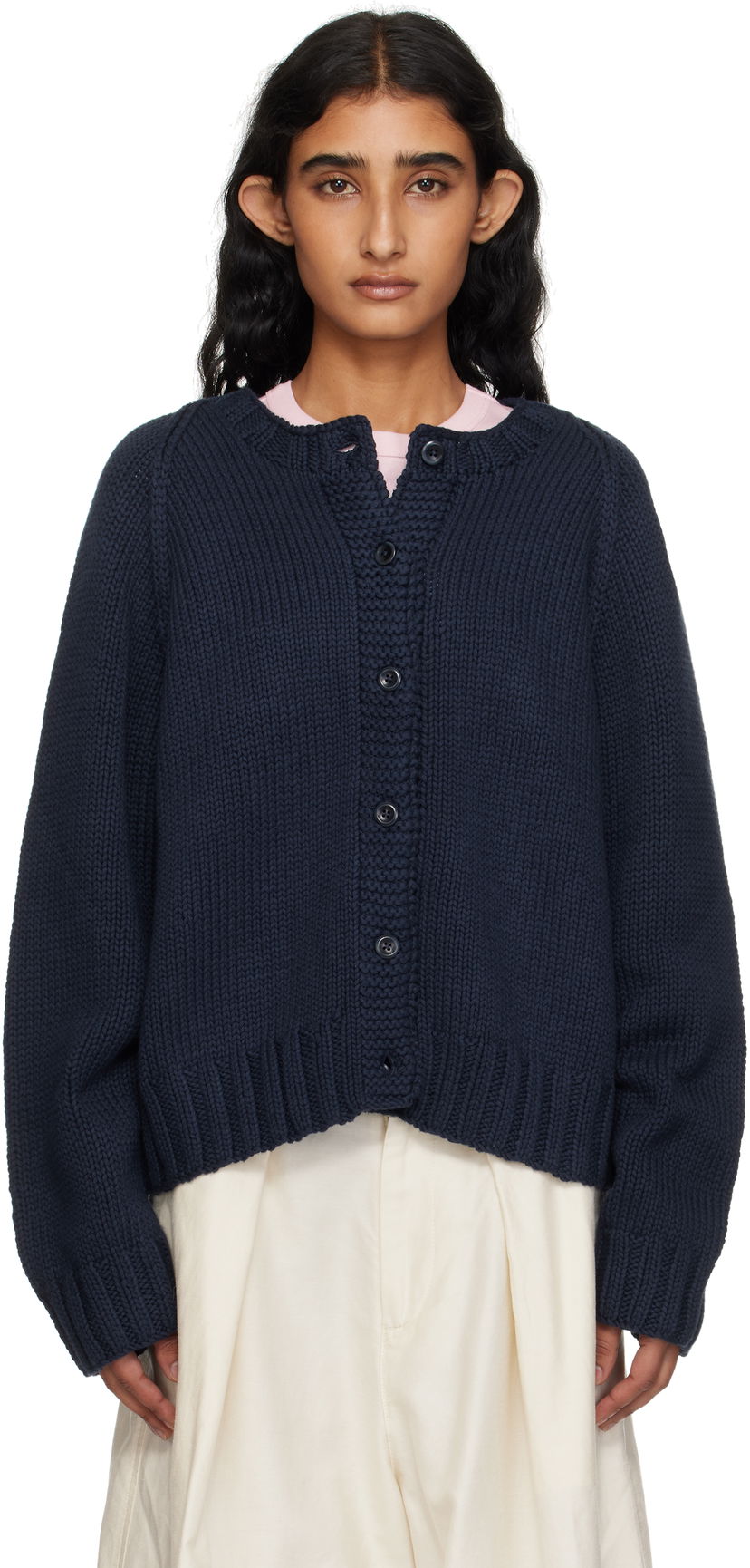 Džemper YMC YMC Atomic Cardigan Tamnoplava | Q8YMF
