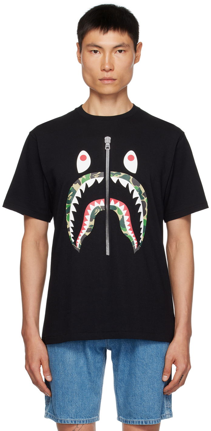 Majica kratkih rukava BAPE ABC Camo Shark T-Shirt Crna | 001TEJ801013M, 0