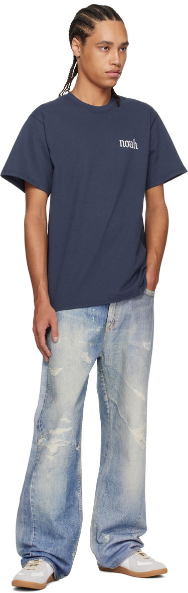 Majica kratkih rukava Noah Noah Gothic 'N' T-Shirt Tamnoplava | T260SS25NVY, 3