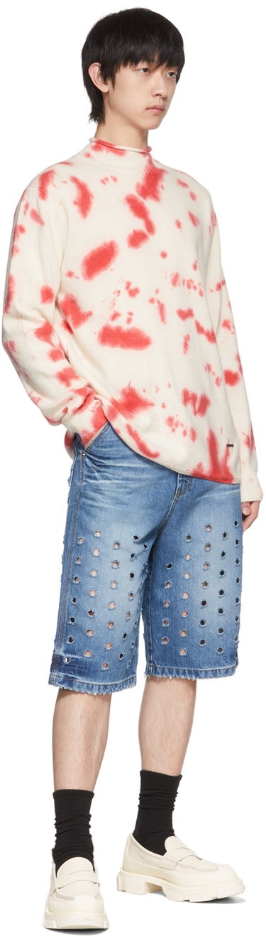 Kratke hlače We11done Denim Cut-Out Shorts Plava | WD-DP1-22-358-M-BL, 3