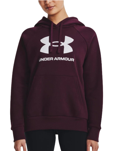Dukserice Under Armour Rival Fleece Big Logo Hoodie Tamnocrvena | 1379501-600