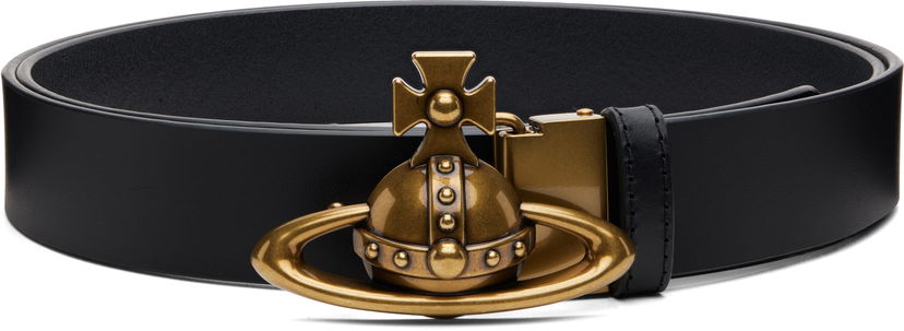 Pojasevi Vivienne Westwood Vivienne Westwood Orb Buckle Belt Crna | 82010075U-L00CH-