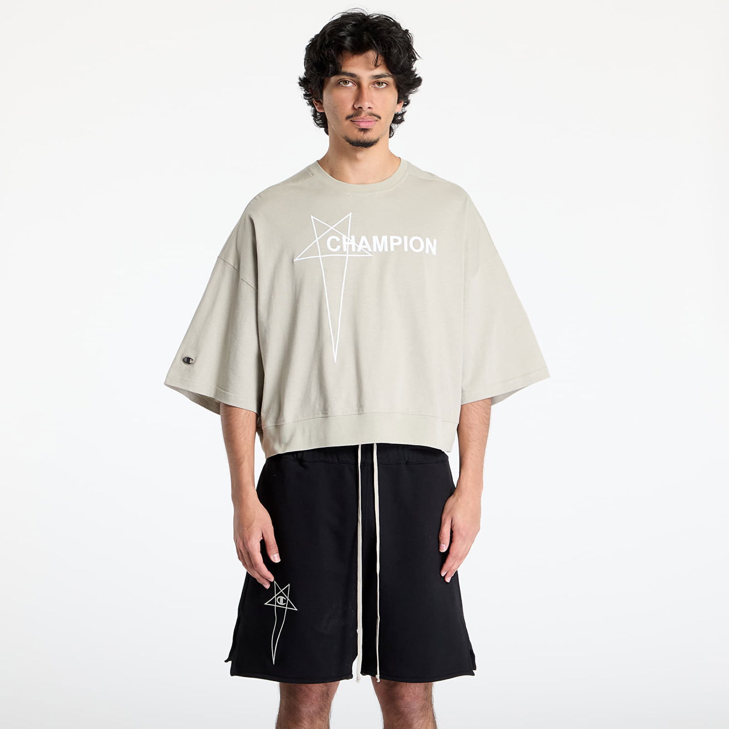 Kratke hlače Rick Owens Rick Owens DRKSHDW x Champion Tommy Cropped T-Shirt Bež | CM01E1677 CHJG 08, 0