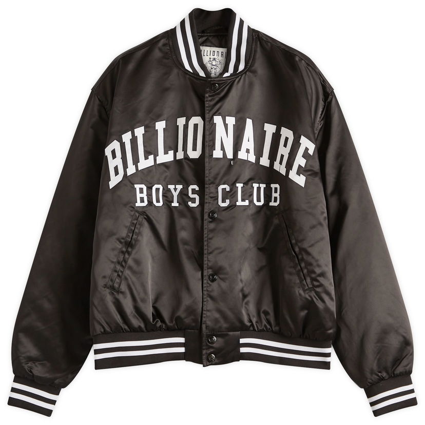 Bomber jakna BILLIONAIRE BOYS CLUB Satin Bomber Jacket, Size Large Crna | B25102-BLK