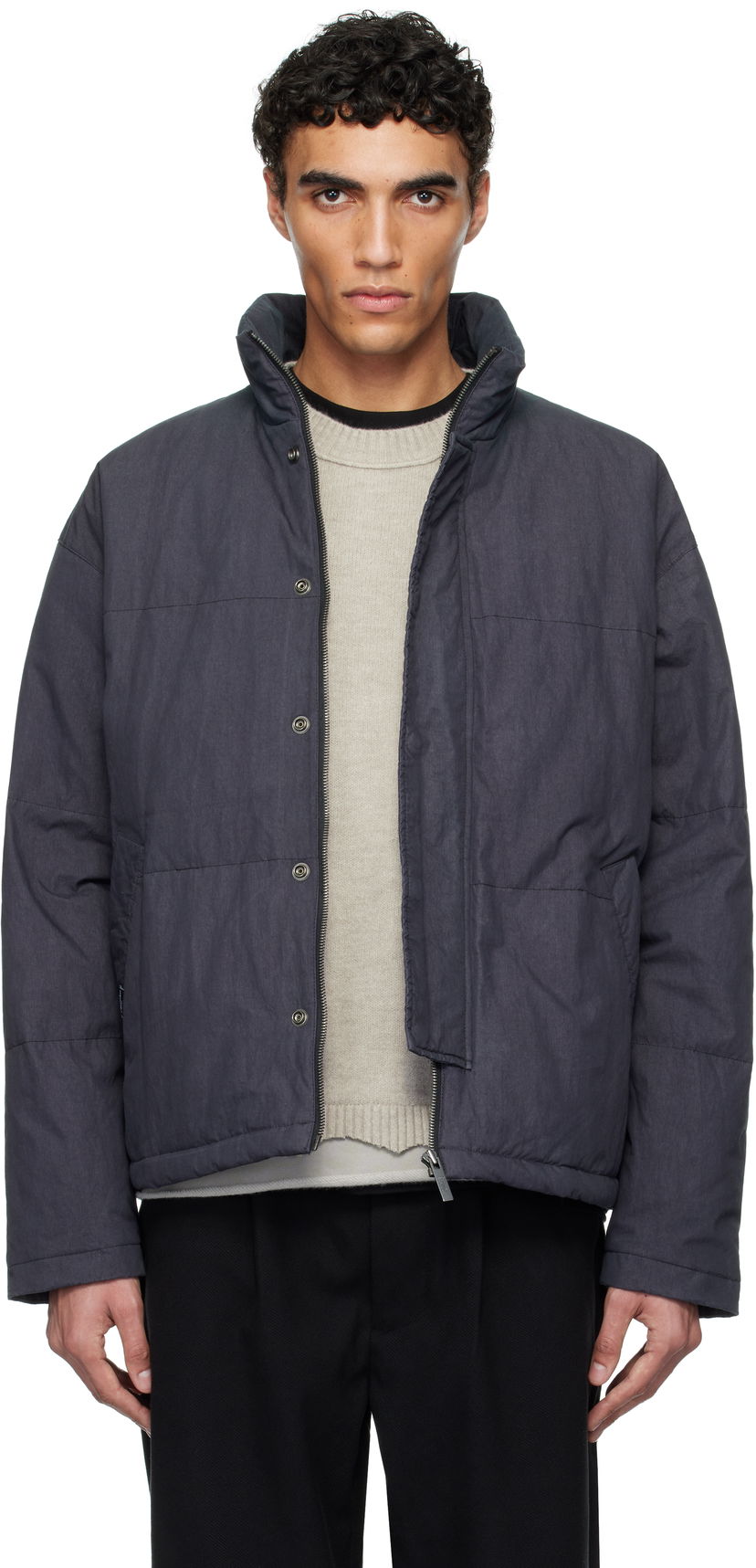 Pernata jakna izzue Izzue Indigo-Dyed Down Jacket Tamnoplava | IZXDND7101F4NCCX