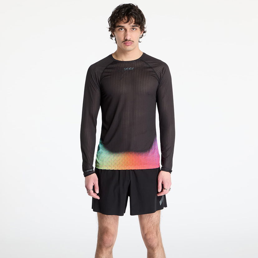 Majica kratkih rukava Soar Running SOAR Running Race Base Layer T-Shirt Crna | SS25-SBL2M-BLK/DOT