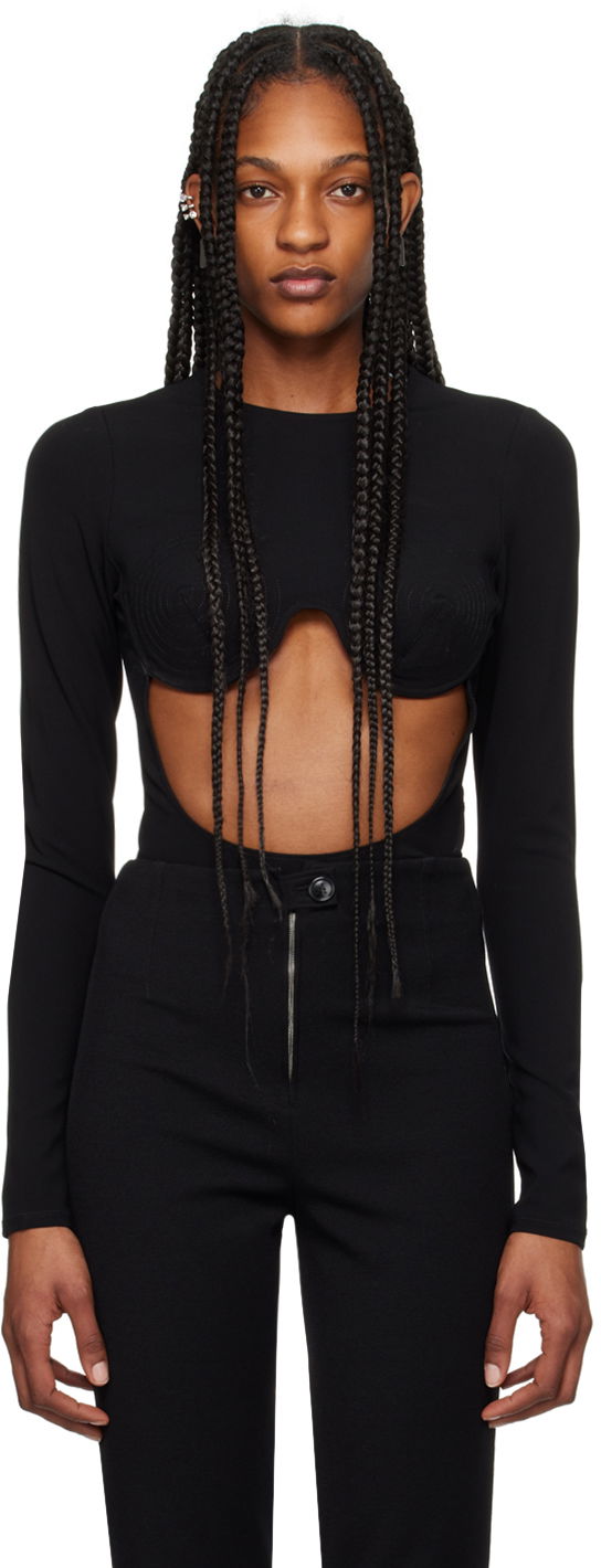 Body Jean Paul Gaultier Gaultier Cone Bra Bodysuit Crna | 24/25-F-BD017-J053-00