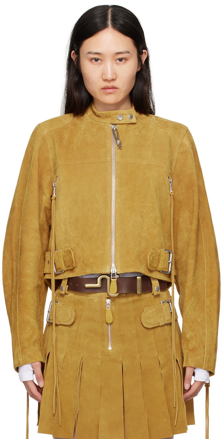 Jakna Eytys EYTYS Uma Cropped Suede Jacket Žuta | A322001