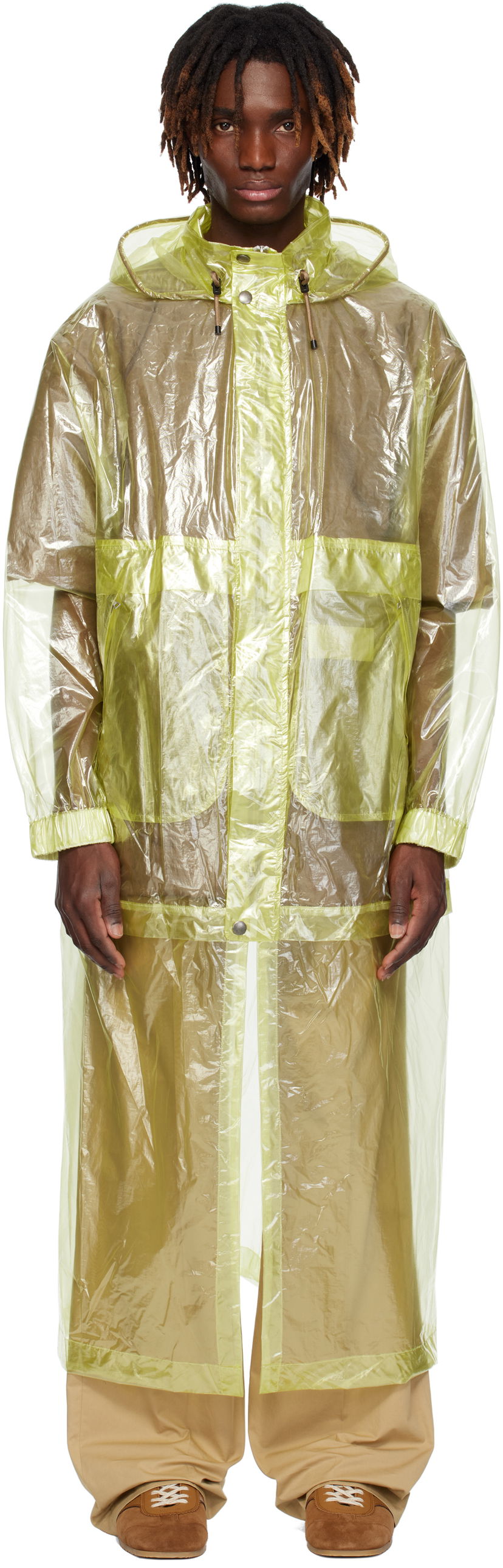Kabanica Dries Van Noten Dries Van Noten Sheer Taffeta Coat Žuta | 251-020552-1258