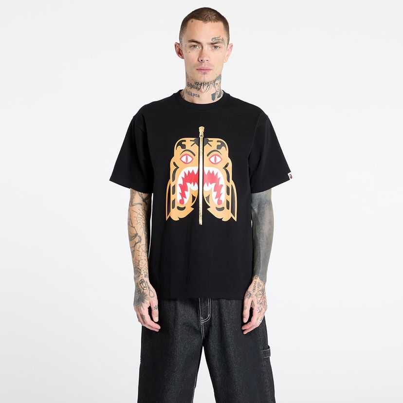 Majica kratkih rukava BAPE A BATHING APE Colors Tiger Graphic Tee Crna | 001TEL301021MBLK