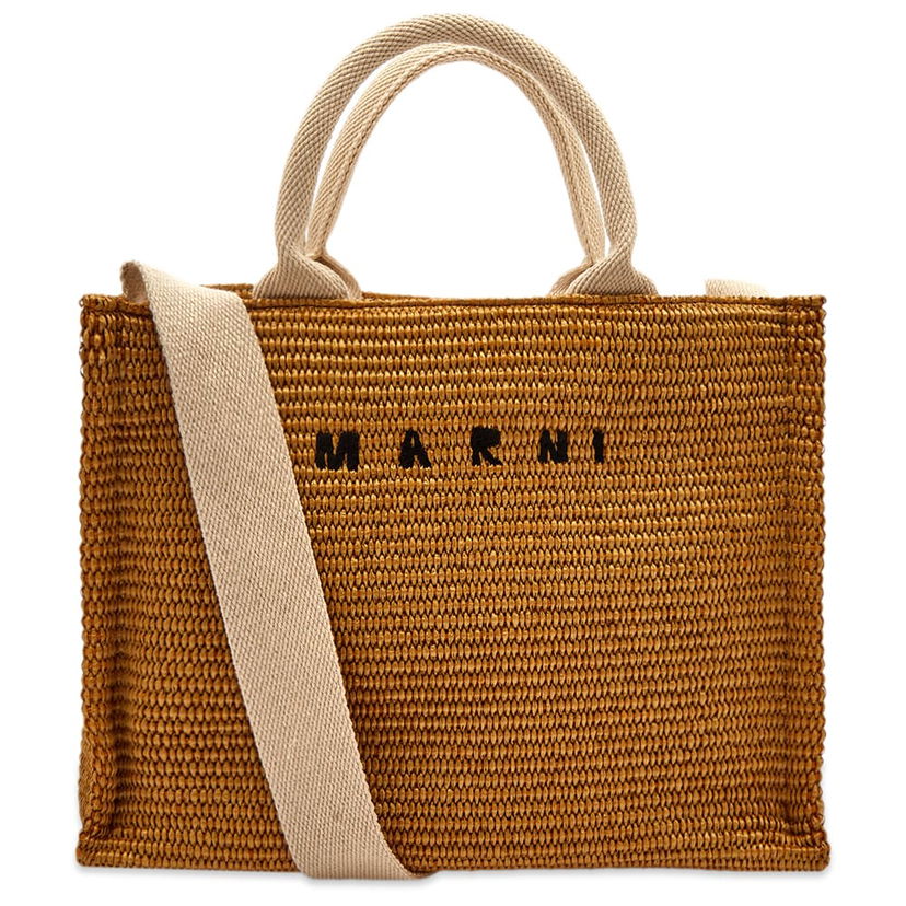 Tote bag Marni Marni Small Basket Bag Smeđa | SHMP0077U0-P3860-Z0R42