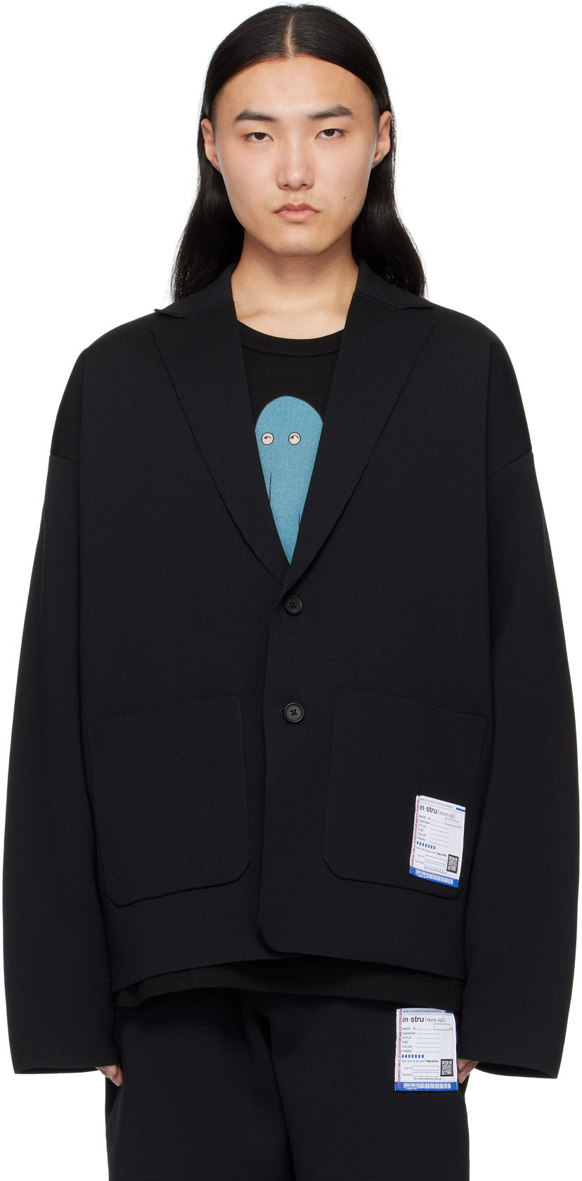 Džemper Maison MIHARA YASUHIRO MIHARA YASUHIRO Milan Rib Blazer Crna | I13JK024
