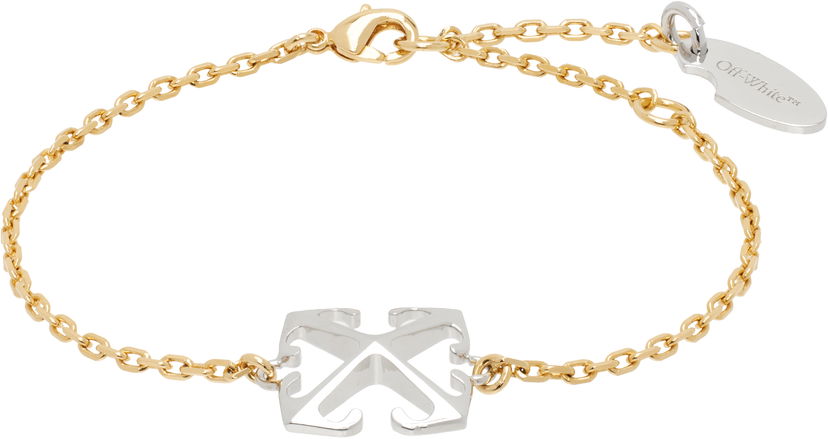 Narukvica Off-White Off-White Arrow Chain Bracelet Metalik | OWOA12NS25MET0017672
