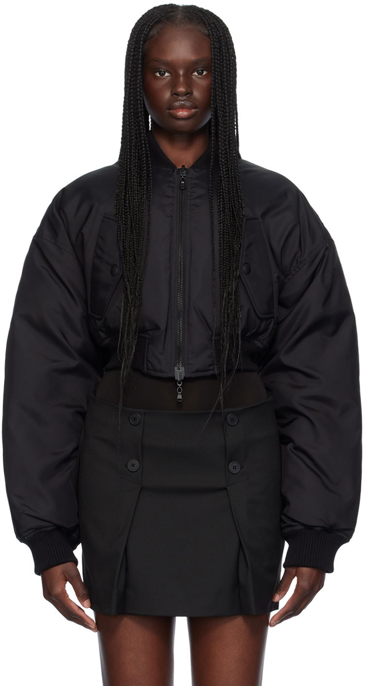 Bomber jakna WARDROBE.NYC Crop Reversible Down Bomber Jacket Crna | W4075PC