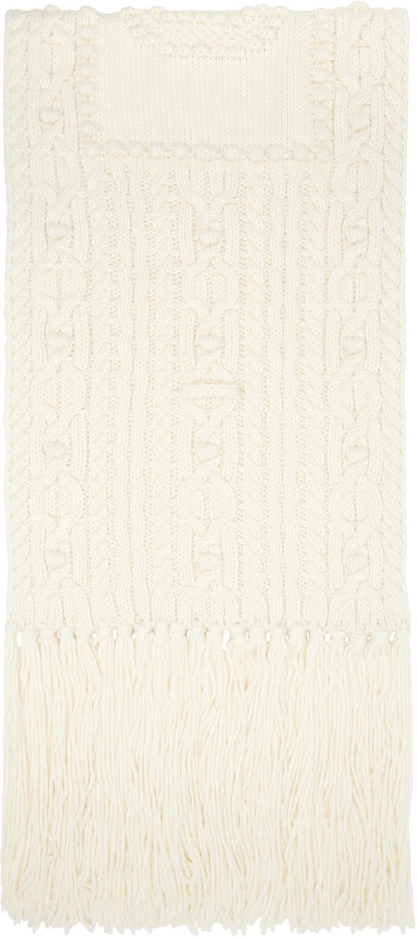 Džemper Jean Paul Gaultier Knitted Scarf With Fringe Bijela | 24/31-U-EC050-M080-64