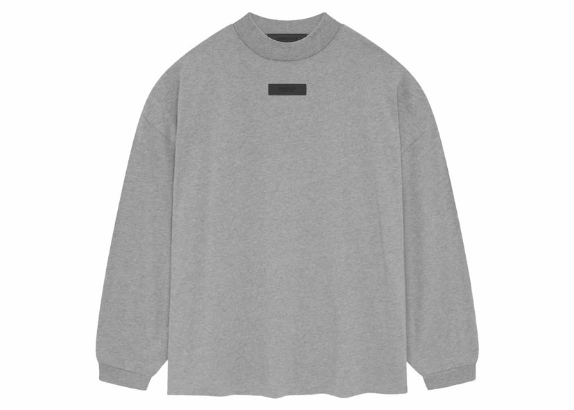 Majica kratkih rukava Fear of God Essentials L/S Tee Dark Heather Oatmeal Siva | 125SP244203F