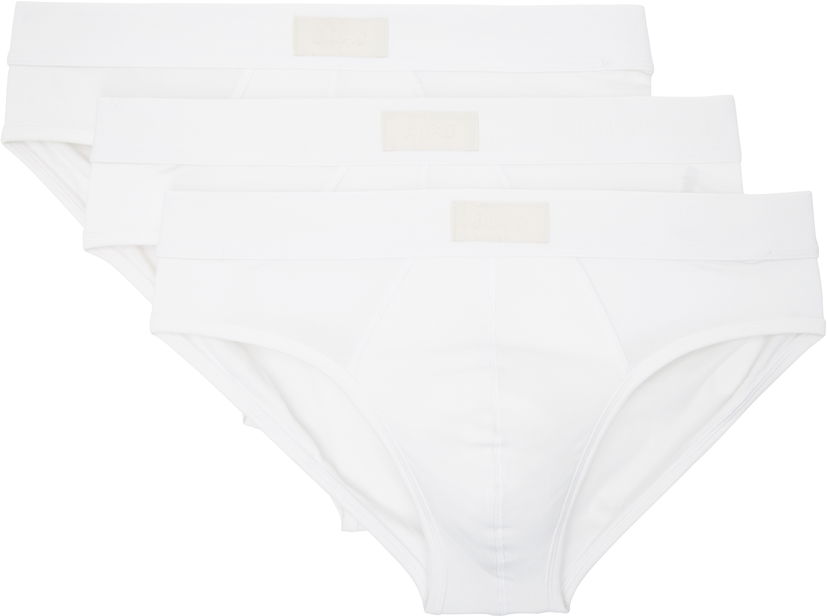 Body SKIMS Three-Pack Cotton Briefs Bijela | BO-BRF-5633M