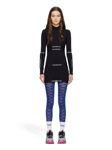 Haljina Balenciaga Paneled Minidress Crna | 767077 4B7B2