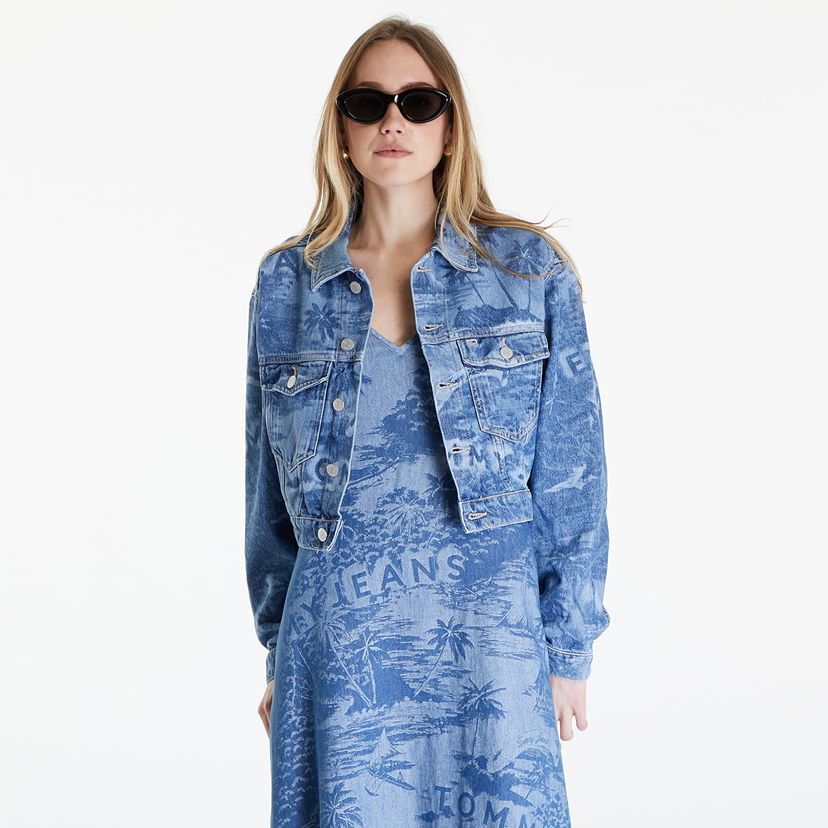Jakna Tommy Hilfiger Claire Cropped Denim Jacket Denim Plava | DW0DW17664 1A5
